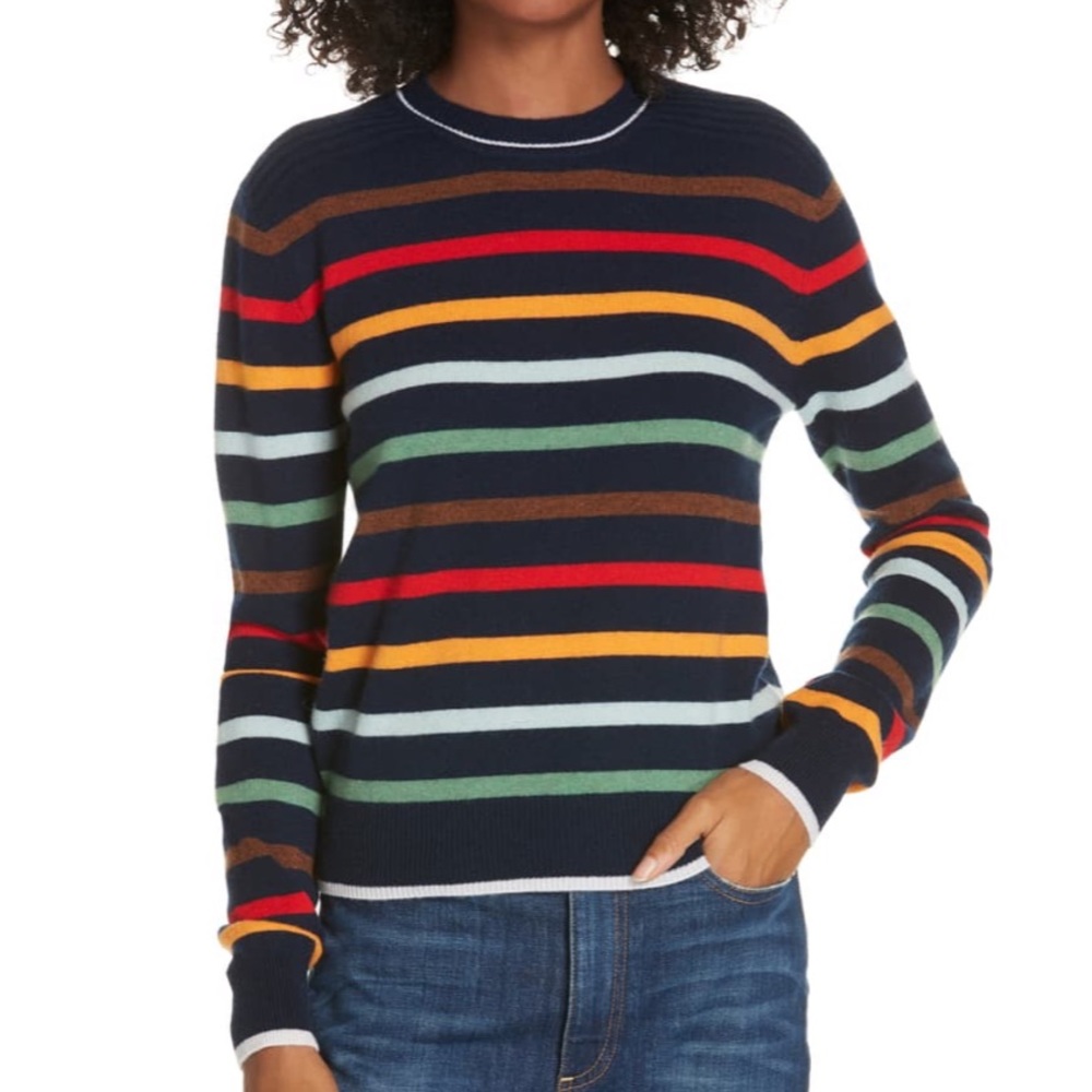La Ligne Rainbow Neat Wool&Cashmer striped Sweater